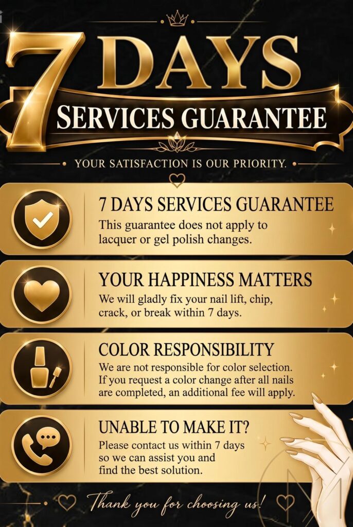 7 Days Service Guarantee MLux Spa